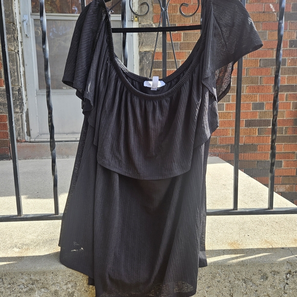 Addition Elle Tops - Addition Elle Flutter Sleeve Blouse